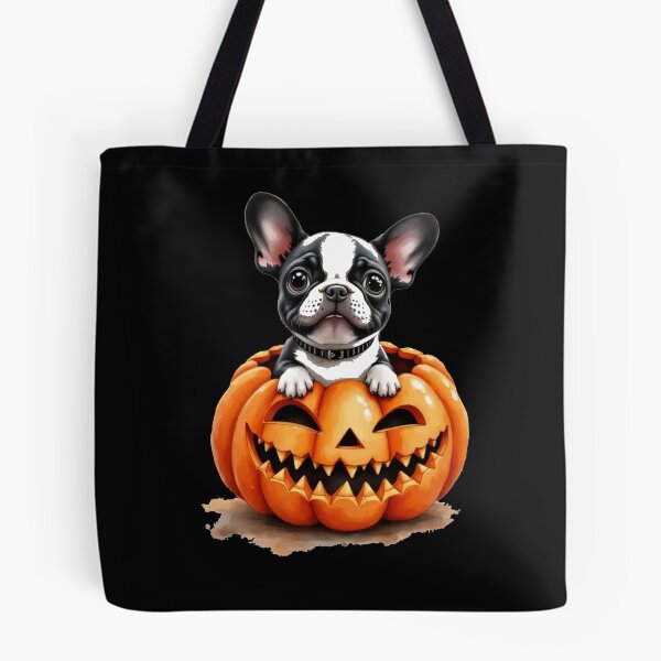 Item preview, French Bulldog Happy Halloween pumpkin designed and sold by SimoesArtistry.