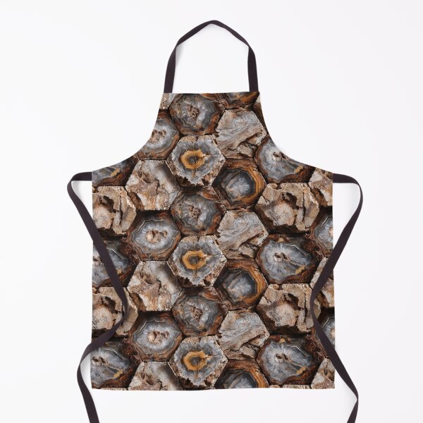 Item preview, petrified wood fossilized gemstone hexagons designed and sold by EarthenEmbers.