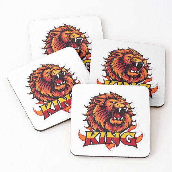 Item preview, King Lion Sticker – Majestic Jungle Power designed and sold by Imaginarium of Chaos falcon88 .