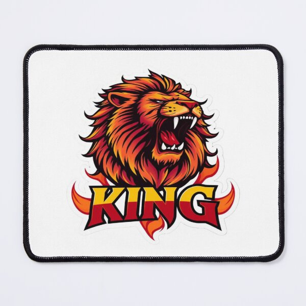 Item preview, King Lion Sticker – Majestic Jungle Power designed and sold by Imaginarium of Chaos falcon88 .
