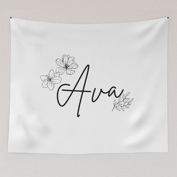 Item preview, Ava Name Floral designed and sold by RoseWinter.