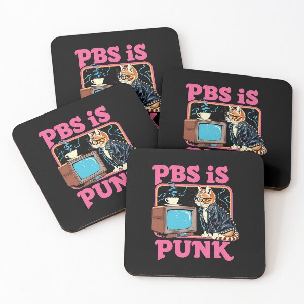 Item preview, PBS is Punk - Funny Cat TV & Nerd Culture Design designed and sold by Vintagenaut Co..