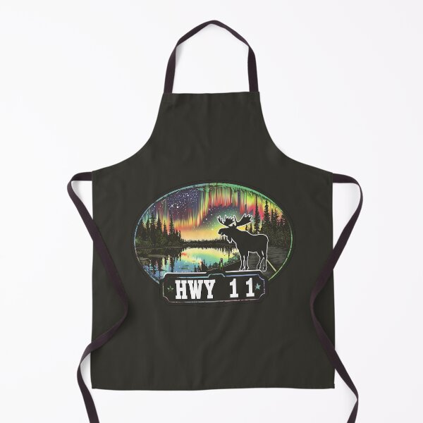 Item preview, HWY 11 Canada Aurora Moose, Highway 11 Northern Lights, Canada Night Sky Wilderness designed and sold by meganohm.