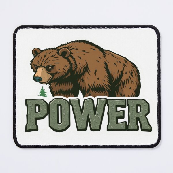 Item preview, Power Bear Sticker – Strength of Nature designed and sold by Imaginarium of Chaos falcon88 .