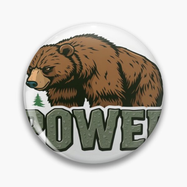 Item preview, Power Bear Sticker – Strength of Nature designed and sold by Imaginarium of Chaos falcon88 .