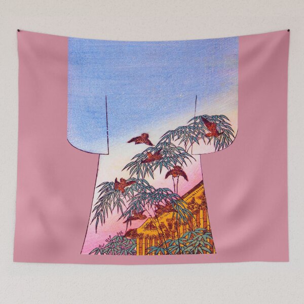 Item preview, Sparrows Among Bamboo at Dusk designed and sold by WheelieGdArt.