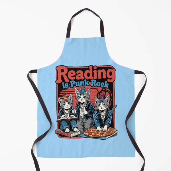 Item preview, Reading is Punk Rock - Funny Cat & Book Lover Design designed and sold by Vintagenaut Co..