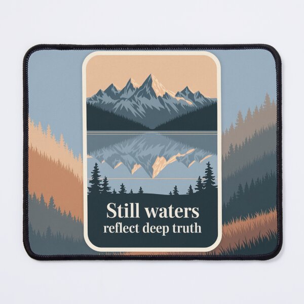 Item preview, Still Waters Reflect Deep Truth – Calm Landscape Sticker designed and sold by MoodtypeS25.