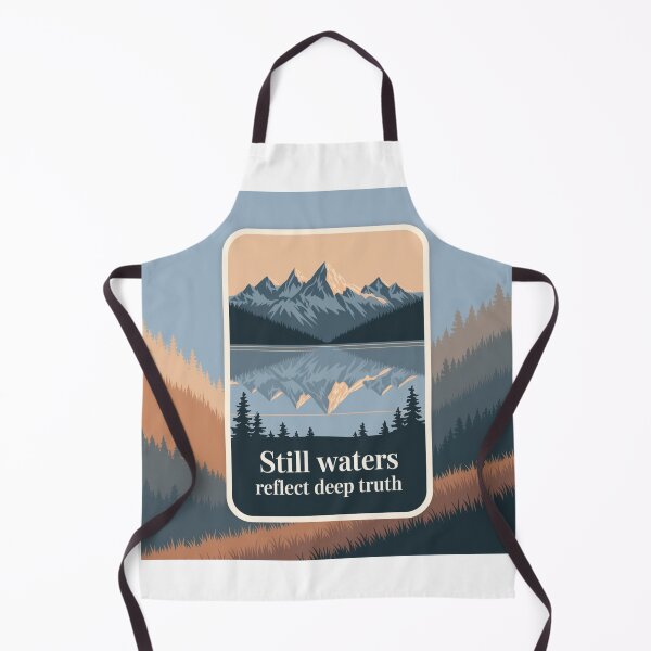 Item preview, Still Waters Reflect Deep Truth – Calm Landscape Sticker designed and sold by MoodtypeS25.