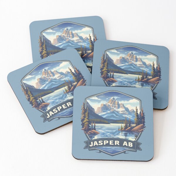 Item preview, Jasper Alberta Mountain Lake Badge, Jasper AB Canada Rockies, Jasper National Park Travel designed and sold by meganohm.