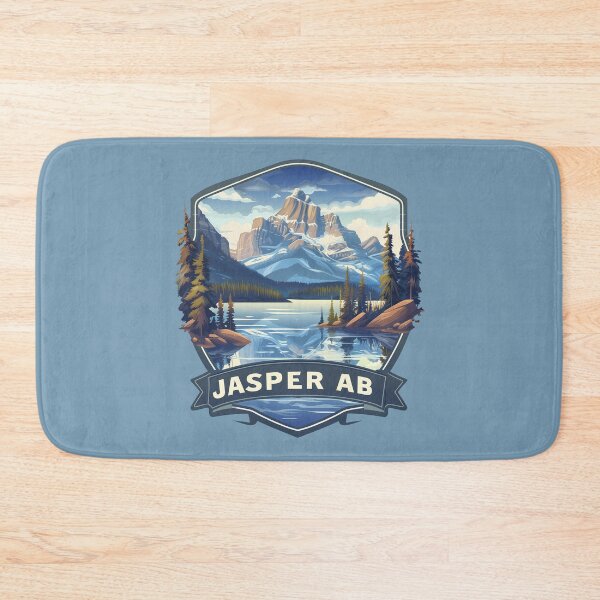 Item preview, Jasper Alberta Mountain Lake Badge, Jasper AB Canada Rockies, Jasper National Park Travel designed and sold by meganohm.