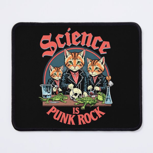 Item preview, Science is Punk Rock - Funny Cat & Scientist Design designed and sold by Vintagenaut Co..