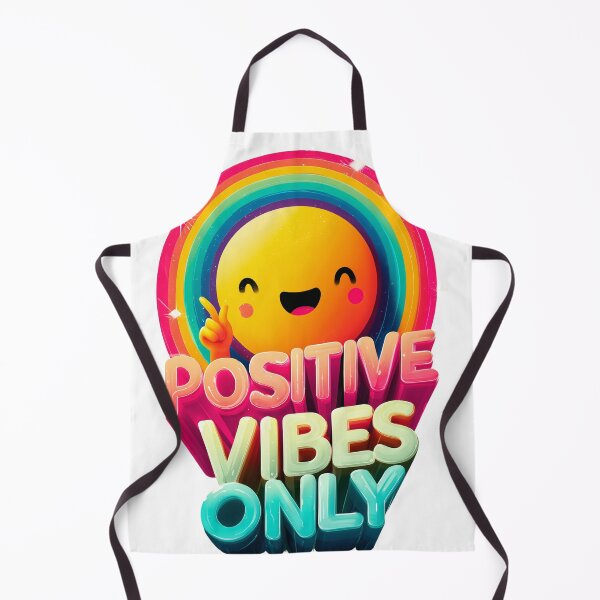 Item preview, Positive Vibes Only – Cute Rainbow Smiling Sun Vector Art designed and sold by VisionaryVeils.