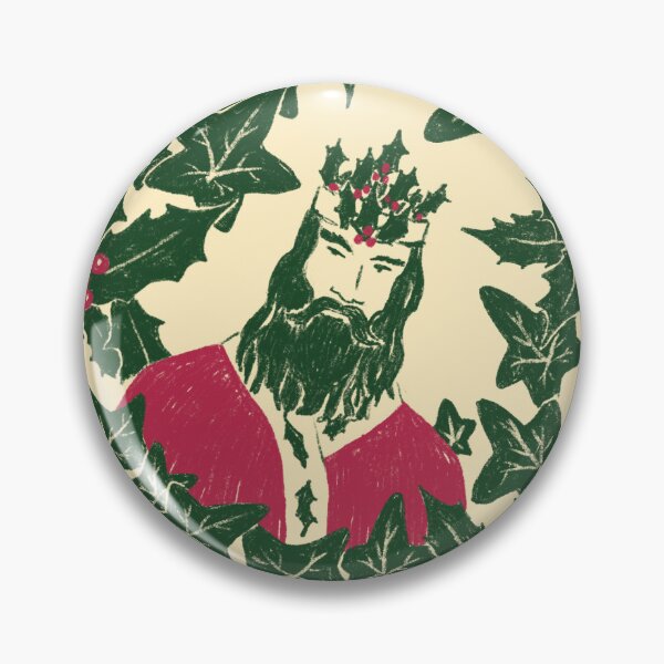 Item preview, Holly King festive repeat pattern designed and sold by Bonnie Appleton.