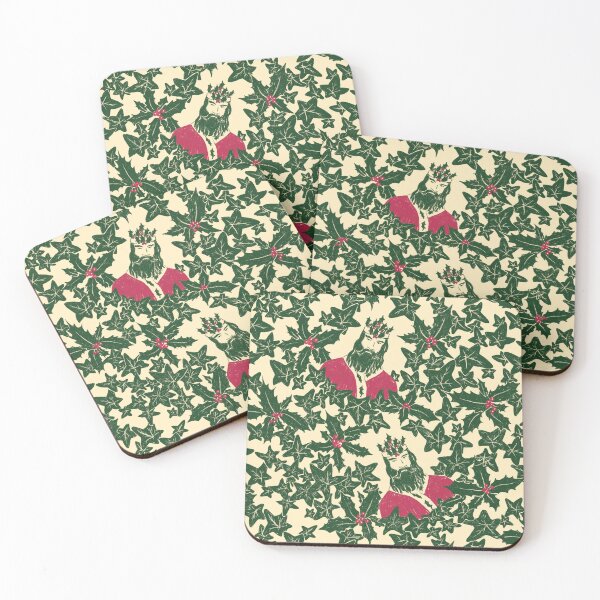 Item preview, Holly King festive repeat pattern designed and sold by Bonnie Appleton.