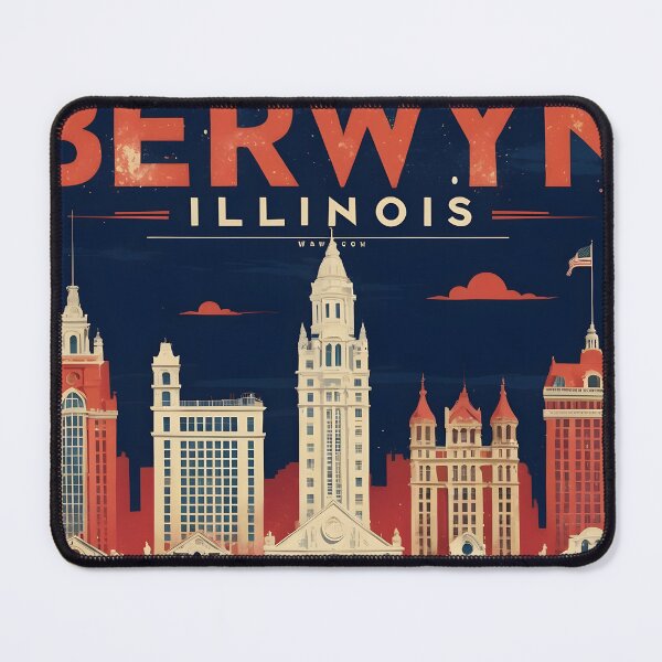 Item preview, Berwyn Illinois 1950s USA Vintage Travel Tourism designed and sold by TravelersGems.
