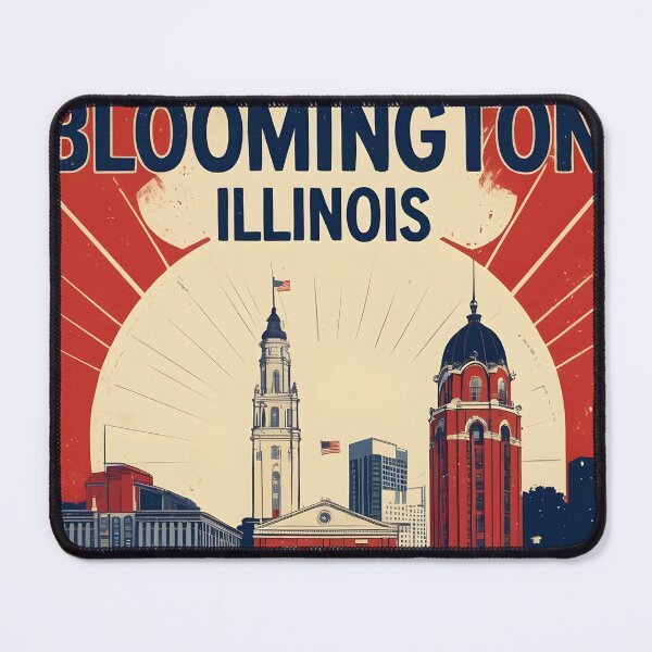 Item preview, Bloomington Illinois 1950s USA Vintage Travel Tourism designed and sold by TravelersGems.