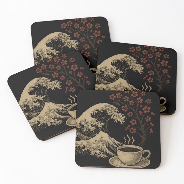 Item preview, Japanese Coffee - The Great Wave Off Kanagawa Inspired designed and sold by DemureArtsy.