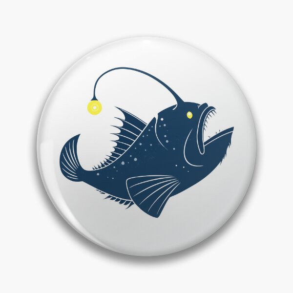 Item preview, Unique Anglerfish Artwork – Light in the Darkness designed and sold by VividOrganica.