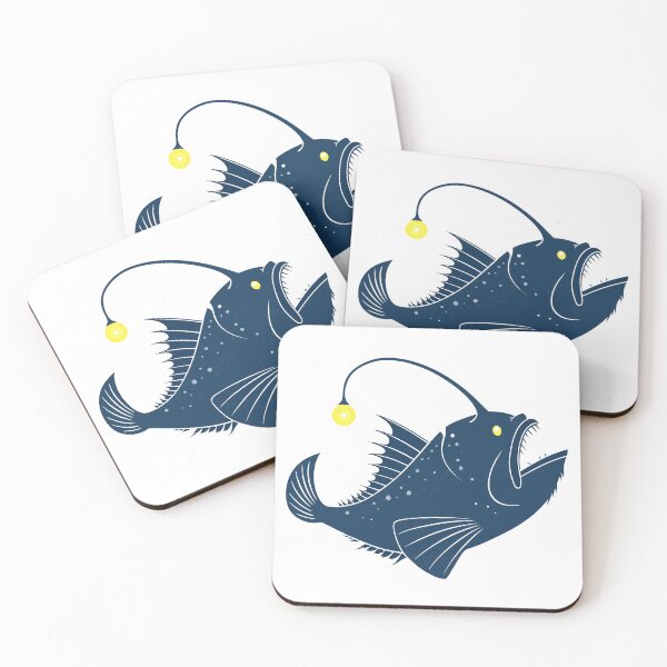 Item preview, Unique Anglerfish Artwork – Light in the Darkness designed and sold by VividOrganica.