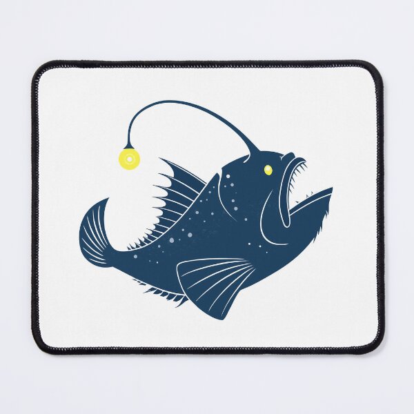 Item preview, Unique Anglerfish Artwork – Light in the Darkness designed and sold by VividOrganica.