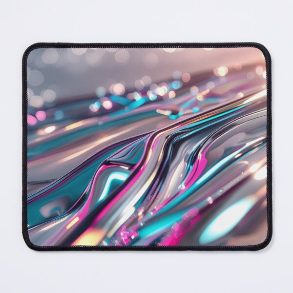Item preview, Ondas abstractas cromadas de colores designed and sold by Harmonic_Layers.