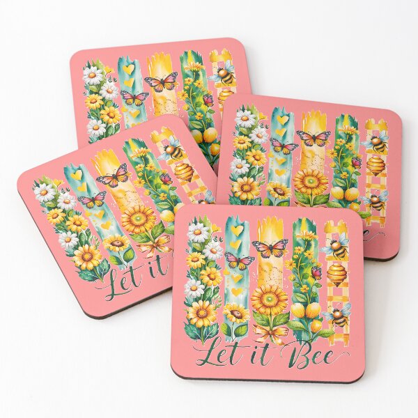 Item preview, Let It Bee – Cute Bee and Flower Design with Butterflies, Nature Inspired Artwork for Bee Lovers designed and sold by TheRamesCo.