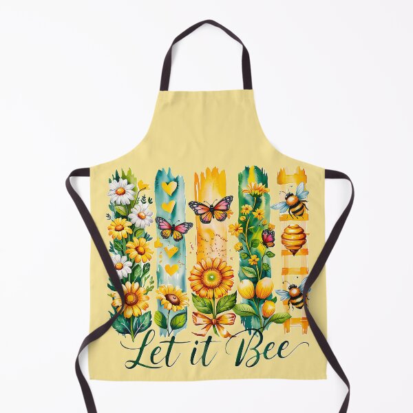 Item preview, Let It Bee – Cute Bee and Flower Design with Butterflies, Nature Inspired Artwork for Bee Lovers designed and sold by TheRamesCo.