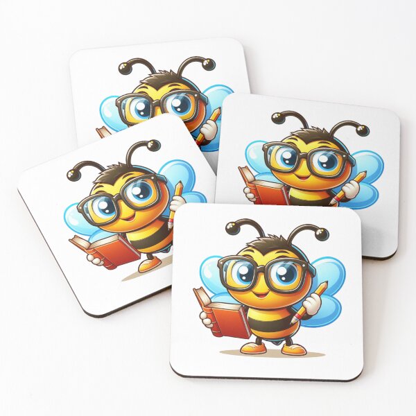 Item preview, Smart bee with a book designed and sold by JonysCreativeDesigns.
