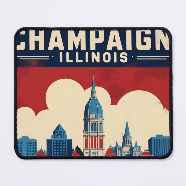 Item preview, Champaign Illinois 1950s USA Vintage Travel Tourism designed and sold by TravelersGems.