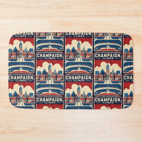 Item preview, Champaign Illinois 1950s USA Vintage Travel Tourism designed and sold by TravelersGems.