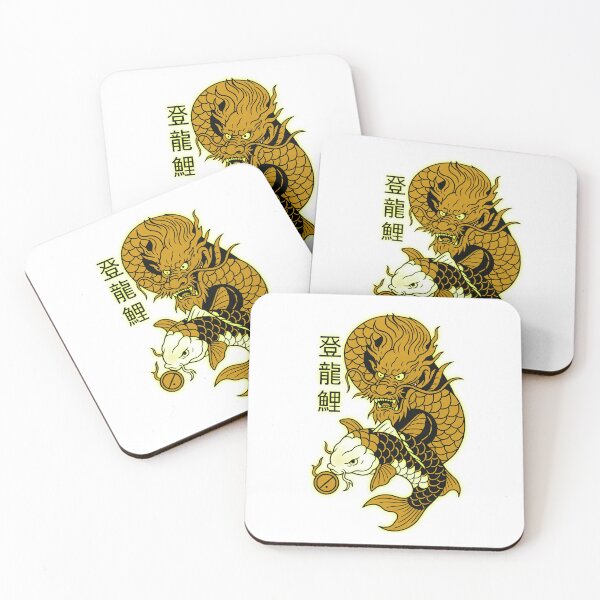 Item preview, Koi and the dragon - Japanese folk lore designed and sold by AjStudioo.
