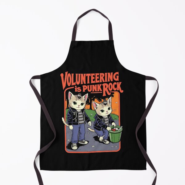 Item preview, Volunteering is Punk Rock - Funny Cat & Community Design designed and sold by Vintagenaut Co..
