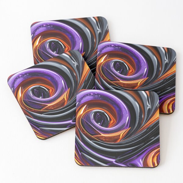 Item preview, Purple and Orange Abstract Swirl designed and sold by Harmonic_Layers.