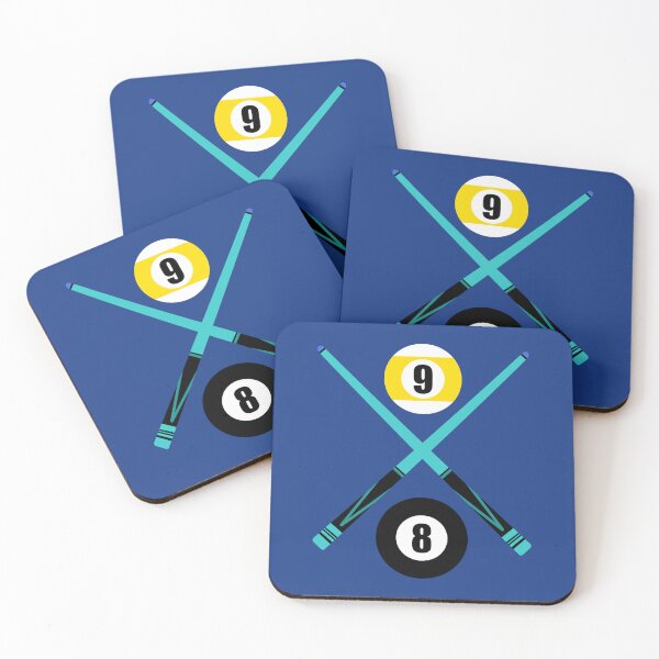 Item preview, Number 8 9 Ball Cue Sticks Blue Design Logo Pool Billiards  designed and sold by Lartheviking.