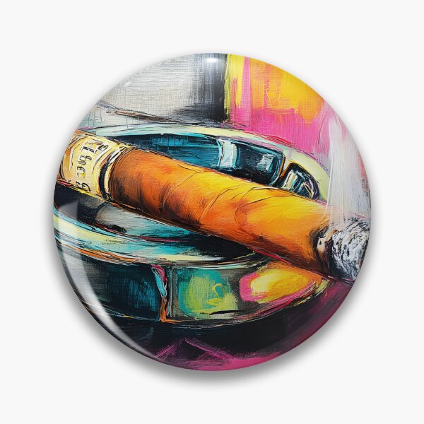 Item preview, Indulge in Smoke and Color - A Vibrant Abstract Celebration of Cigar Sophistication and Energy designed and sold by OlfactoART Studio.
