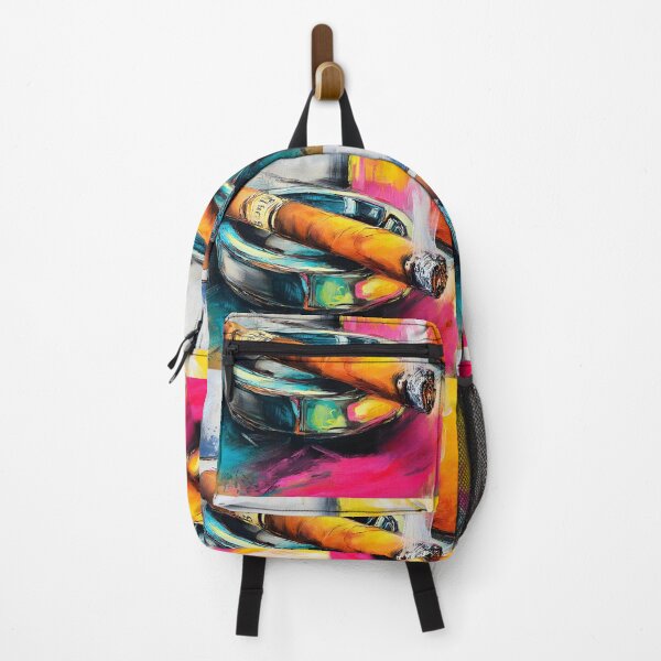 Item preview, Indulge in Smoke and Color - A Vibrant Abstract Celebration of Cigar Sophistication and Energy designed and sold by OlfactoART Studio.