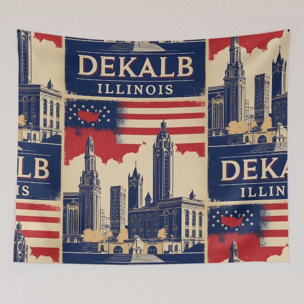 Item preview, Dekalb Illinois 1950s USA Vintage Travel Tourism designed and sold by TravelersGems.