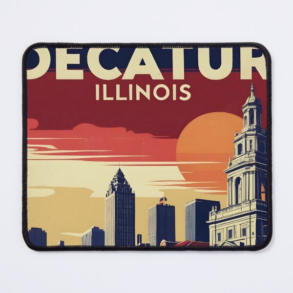 Item preview, Decatur Illinois 1950s USA Vintage Travel Tourism designed and sold by TravelersGems.