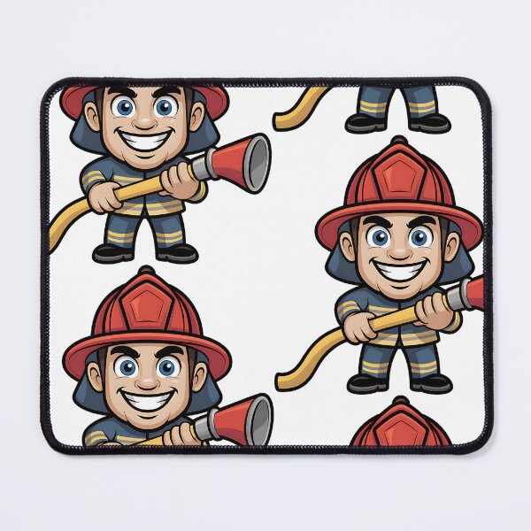 Item preview, Labor Day Firefighter Cartoon Hero designed and sold by CraftStudioCo.