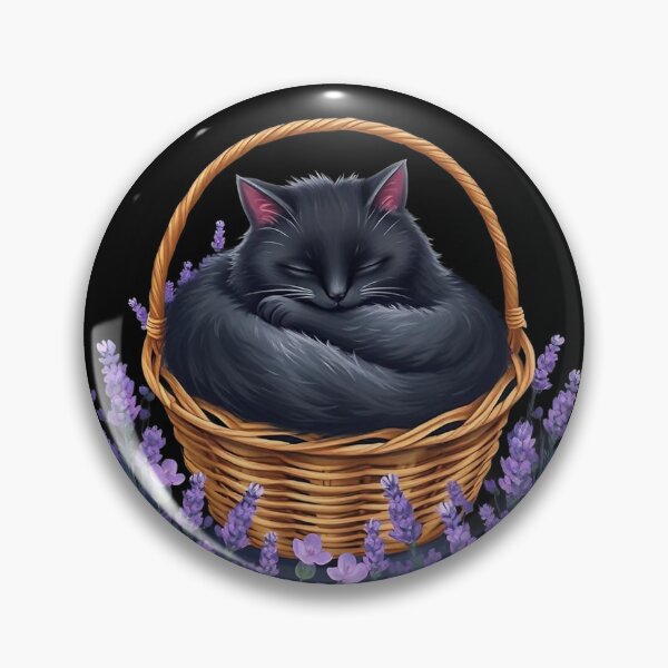 Item preview, Black cat with flowers n.7 designed and sold by Filotecnia.