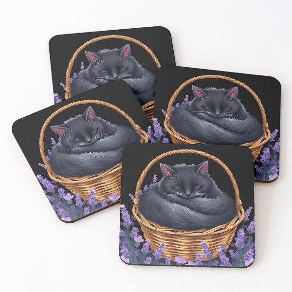 Item preview, Black cat with flowers n.7 designed and sold by Filotecnia.