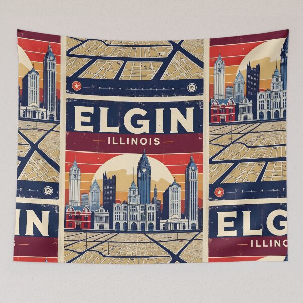 Item preview, Elgin Illinois 1950s USA Vintage Travel Tourism designed and sold by TravelersGems.
