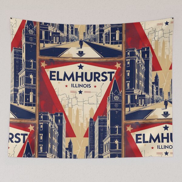 Item preview, Elmhurst Illinois 1950s USA Vintage Travel Tourism designed and sold by TravelersGems.