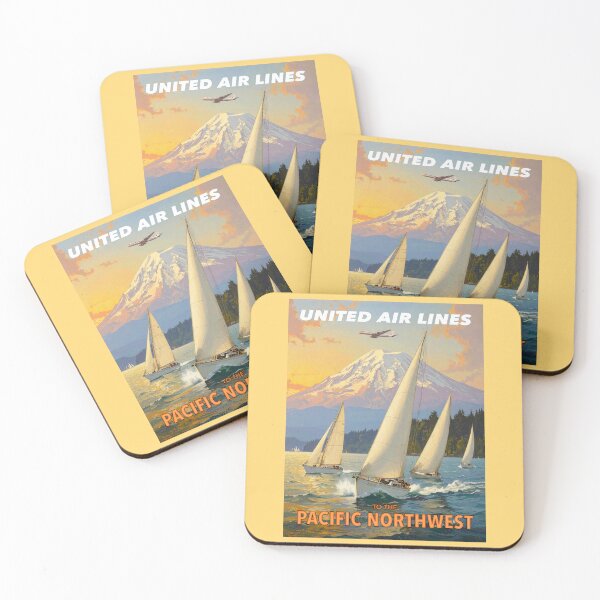 Item preview, Vintage-Style Pacific Northwest Travel Poster designed and sold by travelwitheric.