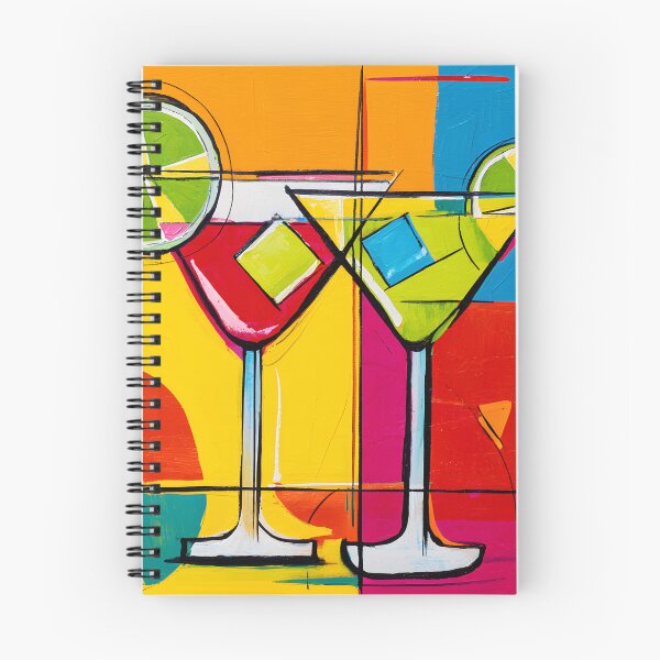 Item preview, Colorful Cocktail Celebration - A Bold Abstract Fusion of Geometric Shapes Citrus Garnish designed and sold by OlfactoART Studio.