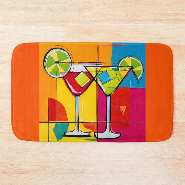Item preview, Colorful Cocktail Celebration - A Bold Abstract Fusion of Geometric Shapes Citrus Garnish designed and sold by OlfactoART Studio.