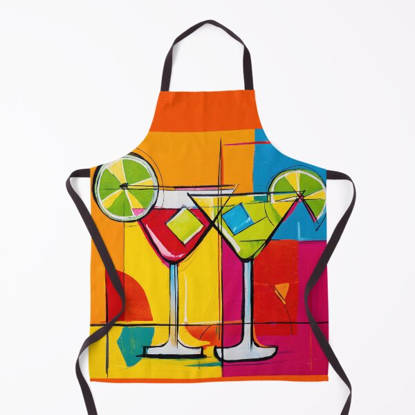 Item preview, Colorful Cocktail Celebration - A Bold Abstract Fusion of Geometric Shapes Citrus Garnish designed and sold by OlfactoART Studio.
