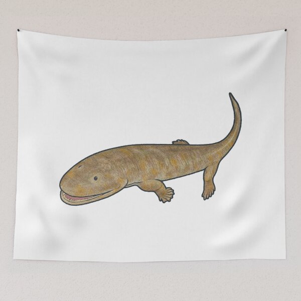 Item preview, Acanthostega Illustration, Prehistoric Transitional Fossil Amphibian Art designed and sold by Vendeloc.