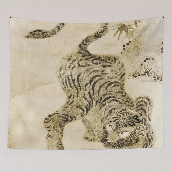 Item preview, Tiger Under Bamboo and Pine Minhwa Art designed and sold by EmeraldeaArt.